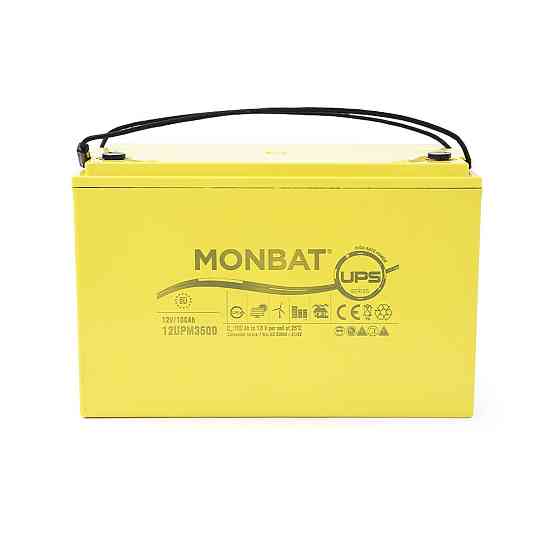 Акумуляторна батарея MONBAT TOP TERMINAL 12UPM3500 AGM 12V/100 Ah, 340x173x220 мм, 35.5 кг Київ