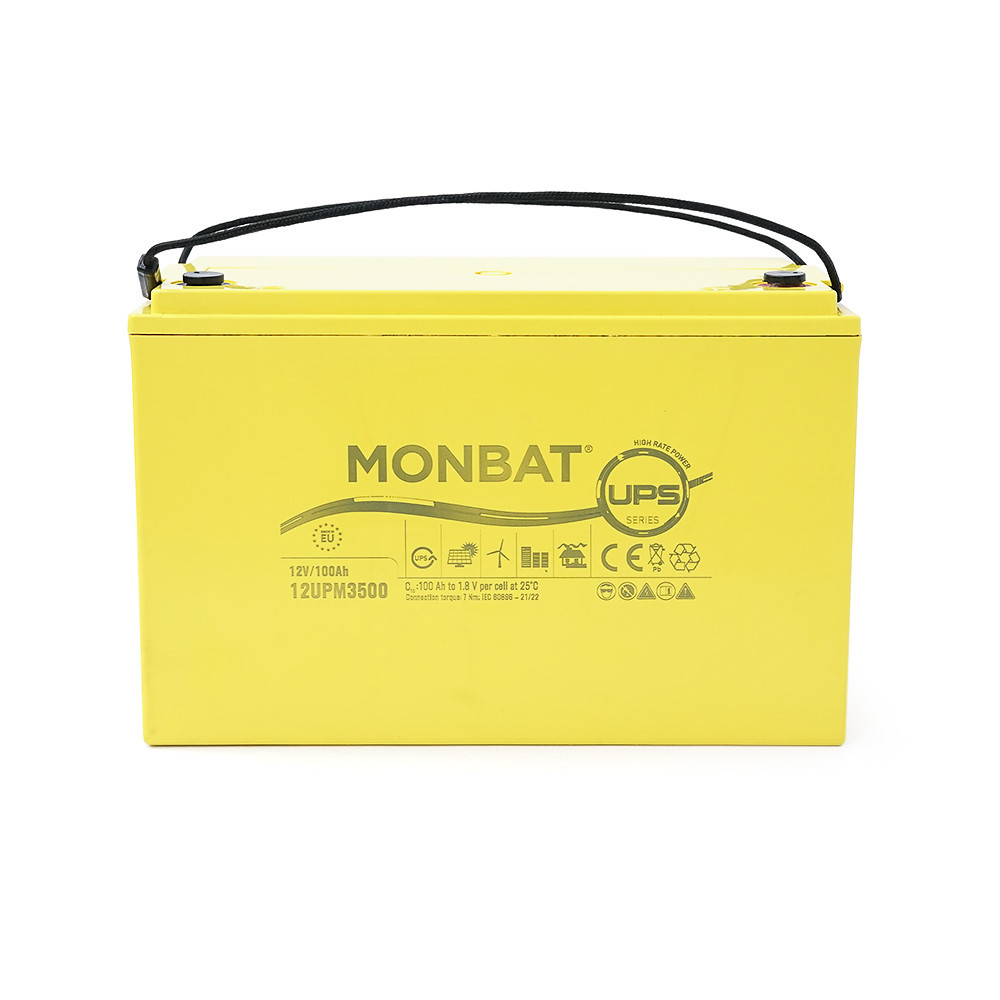 Акумуляторна батарея MONBAT TOP TERMINAL 12UPM3500 AGM 12V/100 Ah, 340x173x220 мм, 35.5 кг Київ - фото 2