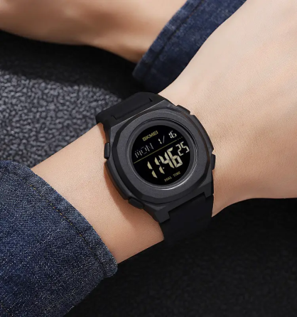 Спортивний наручний годинник Skmei 2023 (Чорний з чорним) Вінниця