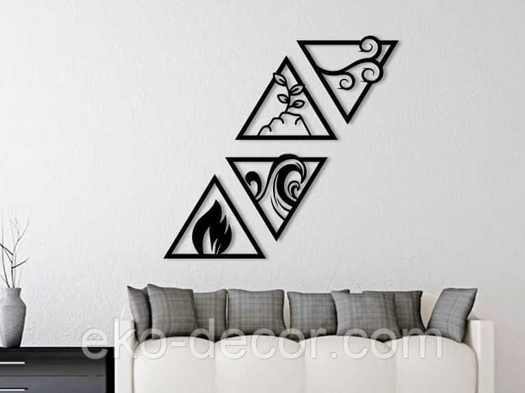 Декоративне настінне Панно «Вогонь-вода-земля-повітря» Декор на стіну Київ - фото 1