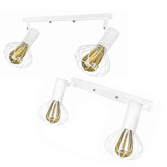 Стельовий поворотний світильник лофт Е27-2 Lotus NL 14151-2 WH Київ