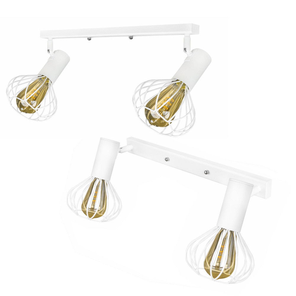 Потолочный поворотный светильник лофт Е27-2 Lotus NL 14151-2 WH Киев - изображение 1