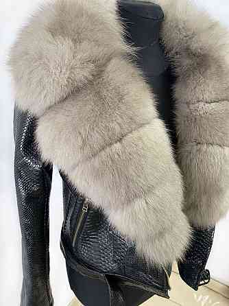 Куртка косуха женская с натуральным мехом песца под Соболь р 54 Харьков