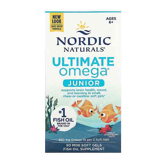 Омега для детей Nordic Naturals Ultimate Omega Junior 90 мини гел капс клубника Киев