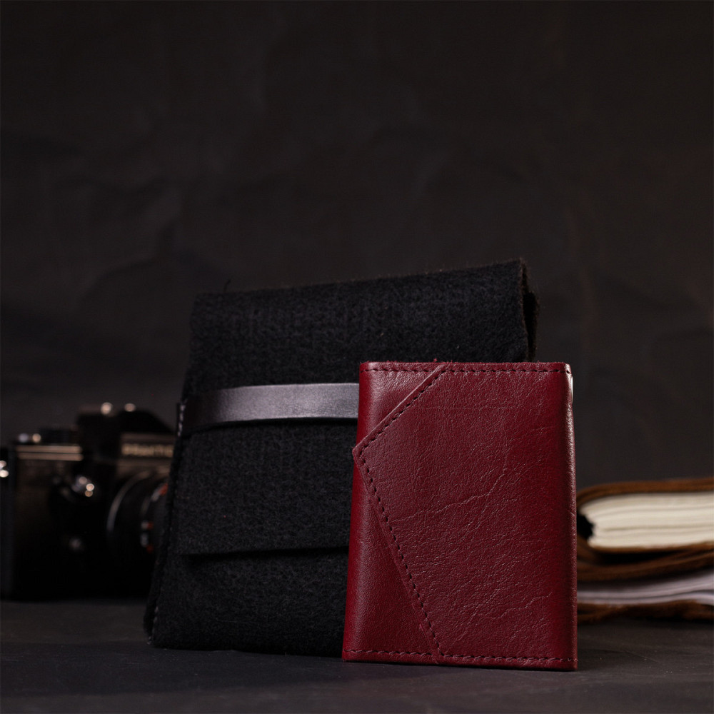 Вместительная женская кожаная ключница GRANDE PELLE 11642 Бордовый Киев - изображение 10