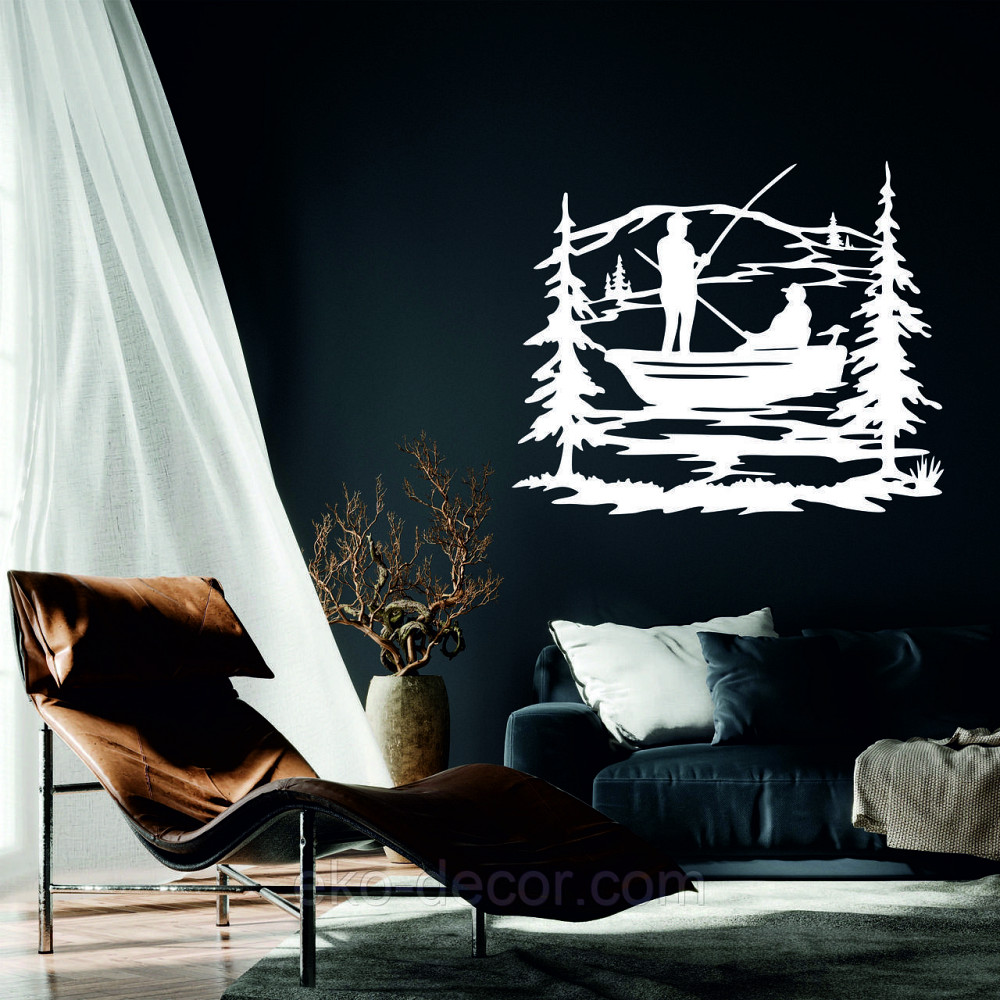 Декоративне настінне Панно «Рибалка», Декор на стіну Київ - фото 4