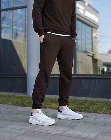 Чоловічі штани джогери з кишенями шоколадний Pobedov 95 Київ
