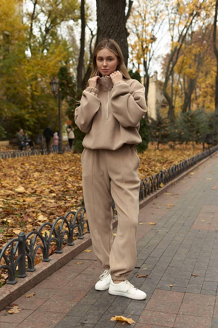 Женский теплый прогулочный костюм двойка двусторонний полар флис Одесса - изображение 7