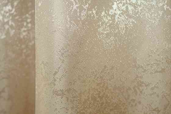 Комплект штор VR-Textil Жакард Мрамор Al1 № 438ш 130х170 см 2 шт Темно-бежевий (35-0103) Київ