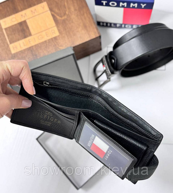 Чоловічий подарунковий набір ремінь та портмоне в дерев'яній коробці TH (073) Київ - фото 8