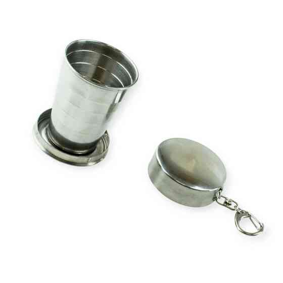 Стакан автомобильный нержавейка складной с крышкой 50мл Мукачево