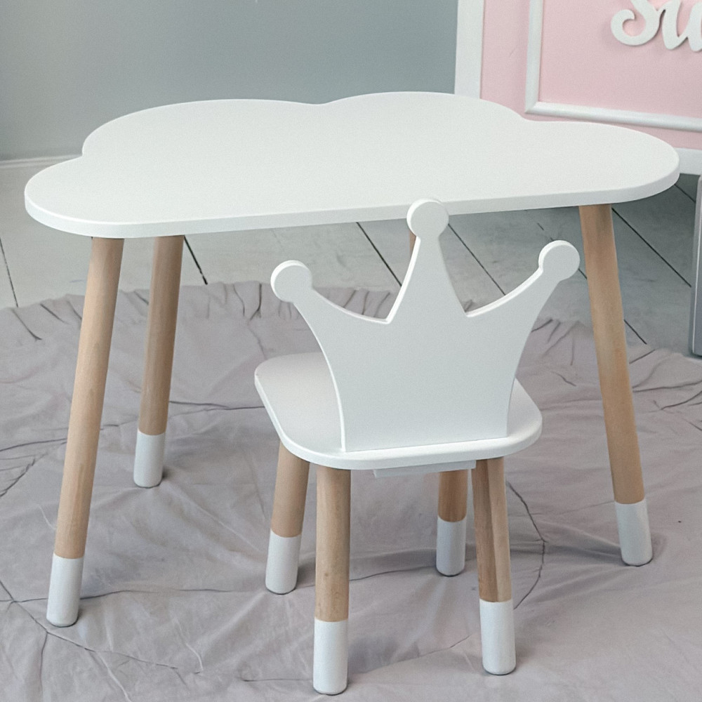 Детский столик тучка и стульчик Стол тучка и стул детский белая корона Столик для игр, уроков, еды Киев - изображение 8