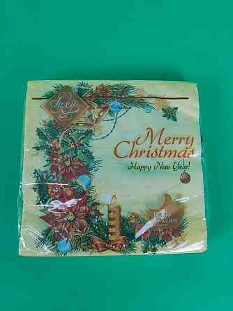 Салфетки бумажнае новогодние(ЗЗхЗЗ, 18шт)