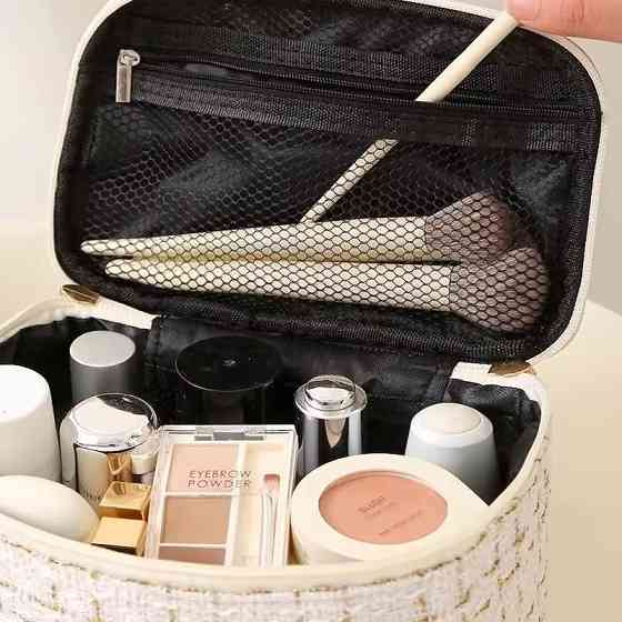 Косметичка женская винтажная, дорожная, белая Каменец-Подольский