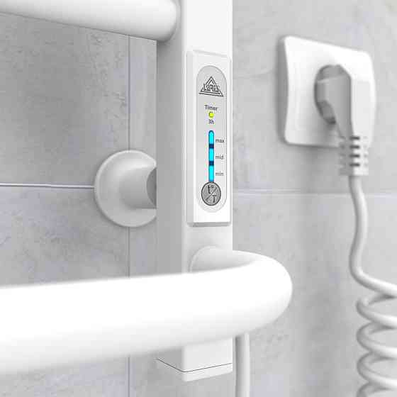 Електрична рушникосушка Laris Зебра Комфорт ЧФ6 500Х600 Е з полицею, біла R3 Київ