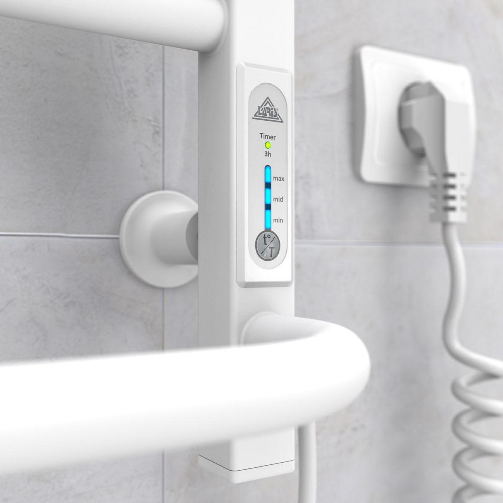 Електрична рушникосушка Laris Зебра Комфорт ЧФ6 500Х600 Е з полицею, біла R3 Київ - фото 5