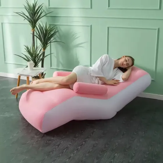 Надувной диван с подлокотниками Inflatable Sofa / Портативное складное кресло для дома, дачи, туризма и отдыха, 140х85х80 см Коломия