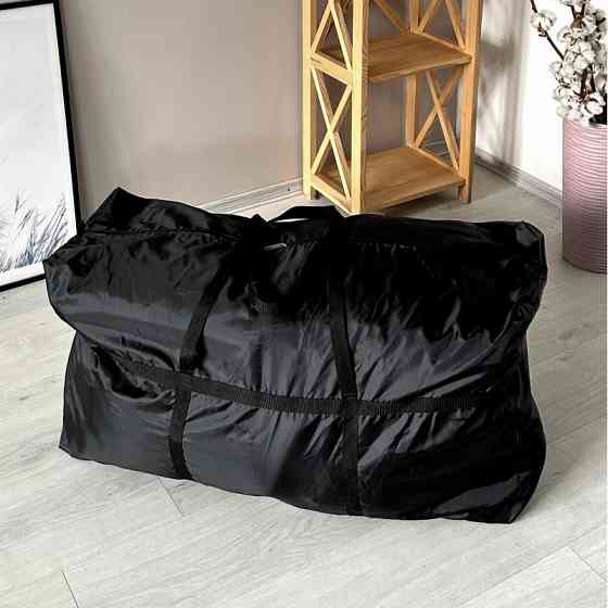 Нейлонова сумка для зберігання речей з ручками L HS-90-black 90x50x30 см (Чорний) Суми