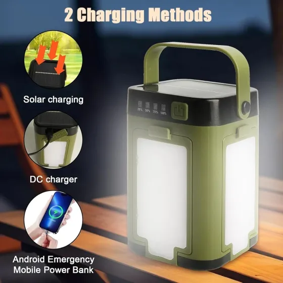 Кемпінговий складний ліхтар MH 868: сонячна панель, Power Bank, 6 режимів, 500 лм, LED-індикатор та складні пелюстки Одеса