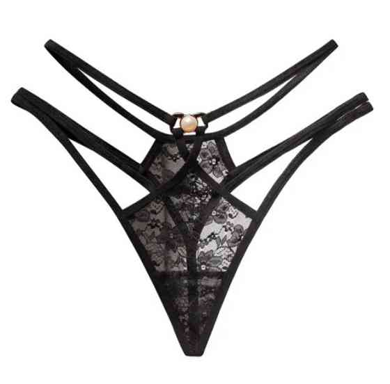 Еротичні стрінги чорні жіночі розмір універсальний (42-44) Київ