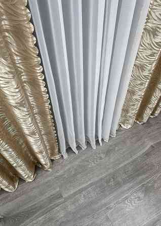 Шторна тканина жакард "Magic" шириною 1,45м колір пісочний 1604ш Київ