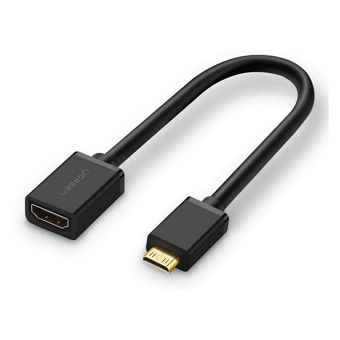 Перехідник UGreen Mini HDMI to HDMI Female Adapter Cable 15845 (Чорний, 0.5м) Миколаїв - фото 2