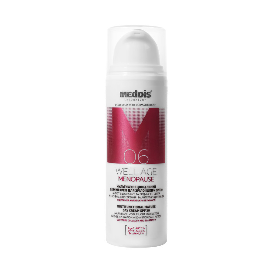 Мультифункциональный дневной крем для зрелой кожи SPF 30 Well Age Menopause Meddis 50 мл Киев - изображение 2