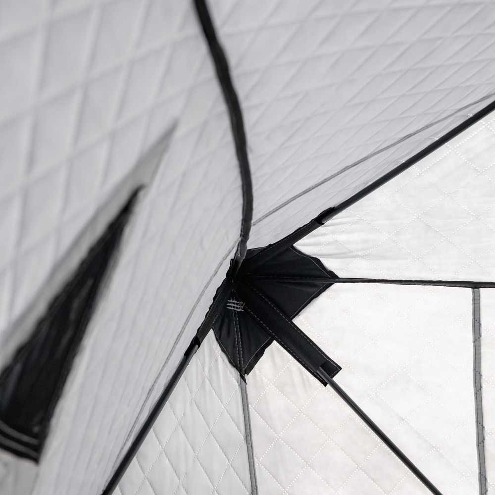 Намет зимовий утеплений "куб" (3-місний 210х210х210), Зимовий намет для рибалки туризму кемпінгу та подорожей Сірий LU-BD18G Київ - фото 2