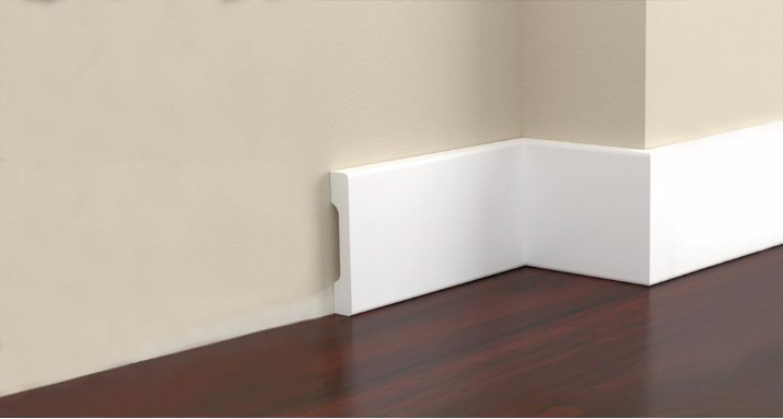 Плинтус под покраску из дюрополимера Элегант LPC - 37 (2 м.п.) 70х12мм Днепр - изображение 1