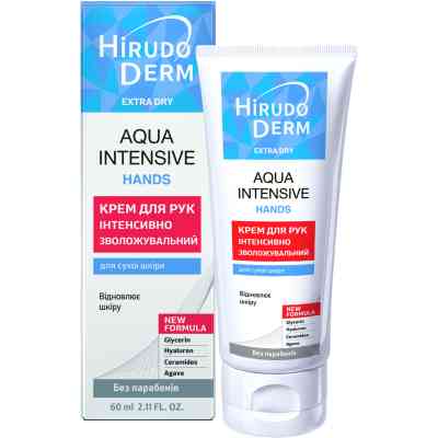 Крем для рук Біокон Hirudo Derm Extra Dry Aqua Intensive Hand Інтенсивно зволожувальний 60 мл (4820008319050) Вінниця