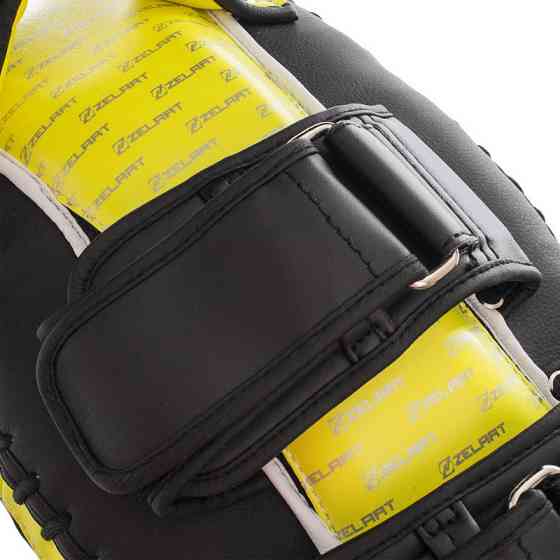 Пады для тайского бокса Тай-пэды ZELART BO-1426 размер 32x19x8 см лимонный-чёрный Киев