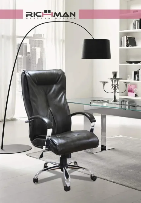 Офісне Крісло Керівника Richman Boston Fly 2230 Пластік М2 AnyFix Чорний Київ - фото 4