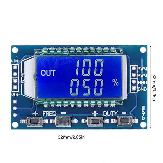Генератор ШИМ сигналов XY-LPWM 1Гц-150КГц 3.3-30В модуль с ЖК дисплеем PWM Киев