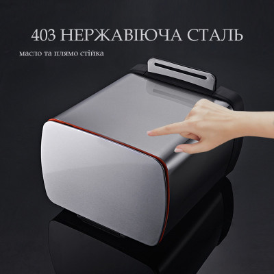 Контейнер для сміття JAH з педаллю і внутрішнім відром срібний металік 30 л (6311) Вінниця - фото 7