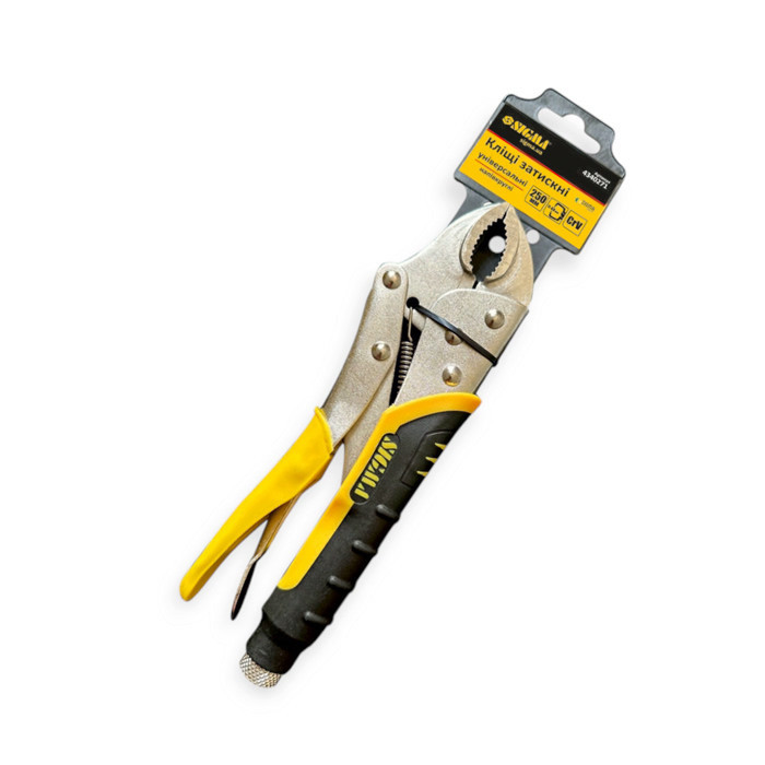 Зажим с полукруглыми губками (клещи зажимные) 250 мм обрезин. ручка Мукачево - изображение 1