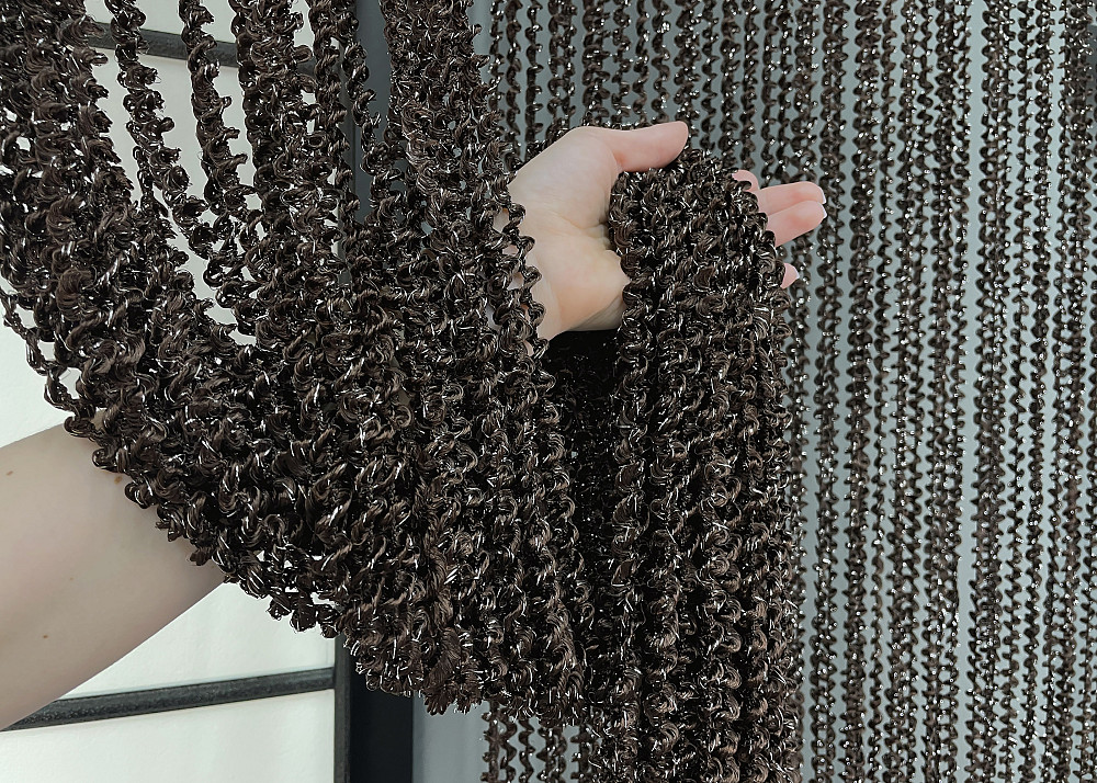 Шторы-нити спираль с люрексом Венге 300х300см 1 шт (61-070) Киев - изображение 7