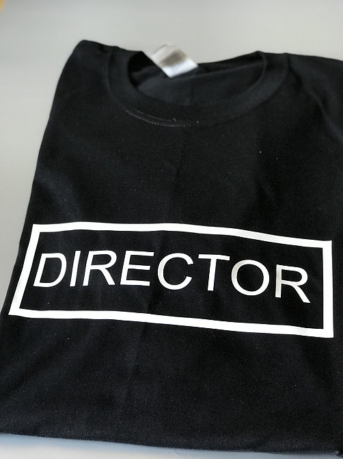 Чоловіча футболка 100% бавовна з написом — DIRECTOR Чернівці - фото 1