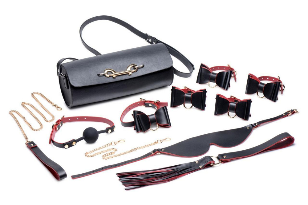 Набір БДСМ з дорожньою сумкою Master Series: Bow — Luxury BDSM Set With Travel Bag, 11 предметів Sex Aura Київ - фото 1