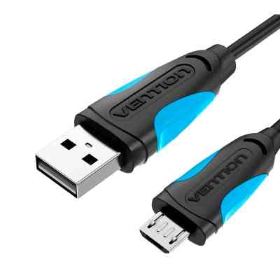 Дата кабель USB 2.0 AM to Micro 5P 0.5m Black Vention (VAS-A08-B050) Вінниця