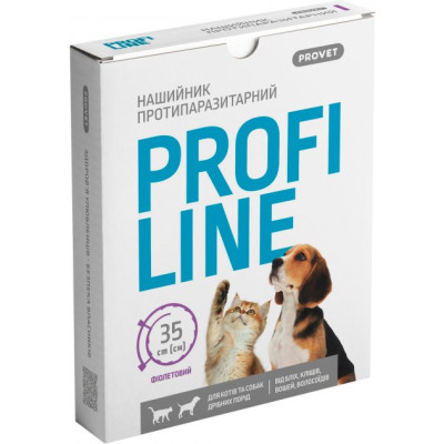 Ошейник для животных ProVET Profiline инсектоакарицид 35 см фиолетовый (4823082430949) Винница - изображение 1