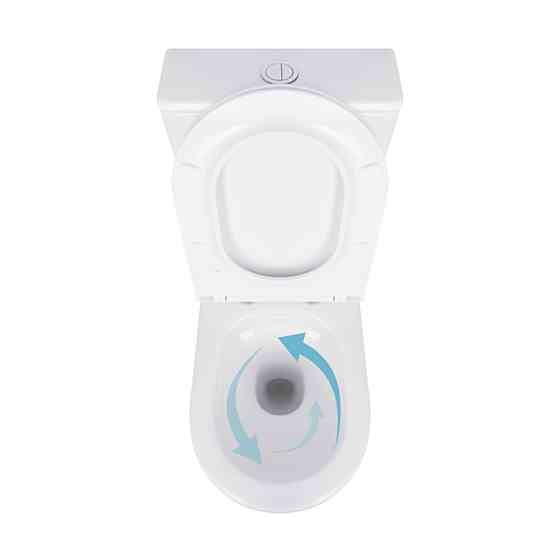 Унітаз підлоговий Qtap Robin New Ultra Quiet безобідковий із сидінням Soft-Close WHITE QT13226083AW Київ