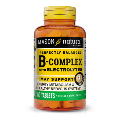 Вітамінно-мінеральний комплекс Mason Natural B-комплекс з електролітами, B-Complex With Electrolytes, 60 (MAV17605) Вінниця - фото 1
