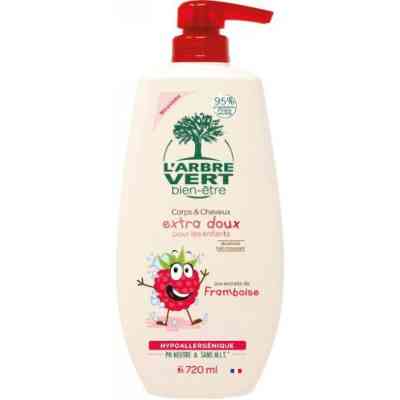 Детский гель для душа L'Arbre Vert дитячий з екстрактом малини 720мл (3450601100444) Винница