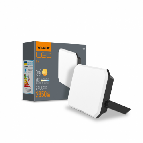 LED Прожектор 30W 5000К 220V чорний VLE-F3-0305B F3 Videx Житомир
