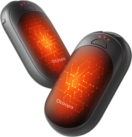Магнітні грілки для рук OCOOPA UT3 Lite Акумуляторна електрична грілка 2 шт Ультратонка кишенькова Шикарний чорний Київ