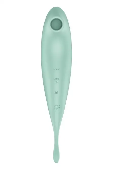 Смарт-вібратор для клітора з вакуумною стимуляцією Satisfyer Twirling Pro+ Mint Львів - фото 3