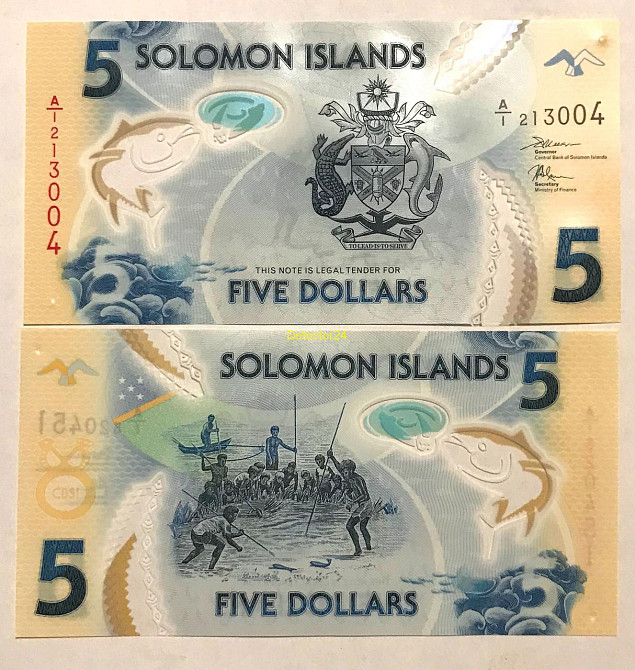 Соломоновы острова - Соломоны - Solomon Islands 2019 - 5 dollars - Pick NEW UNC Polymer Полтава - изображение 1