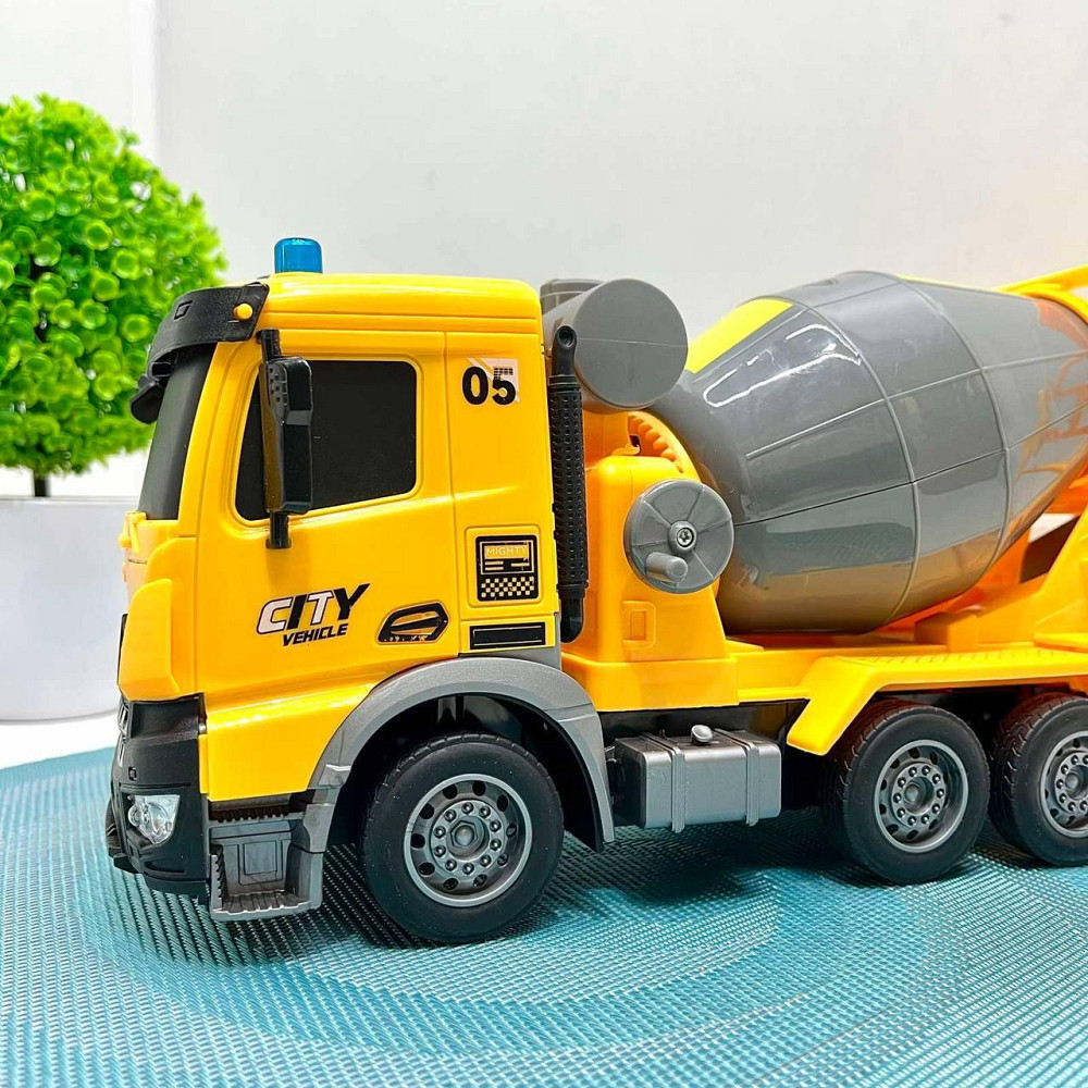 Машинка самоскид бетономішалка на радіокеруванні акумулятор підсвічування рухомі деталі Жовта (YJ-114-2-116-1) Чернигов - изображение 7