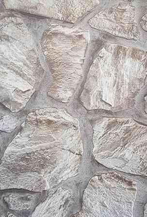 Шпалери вінілові на флізеліні AdaWall Roka 1.06х10 під камінь бут структурні сірі бежеві 23114-1 Київ