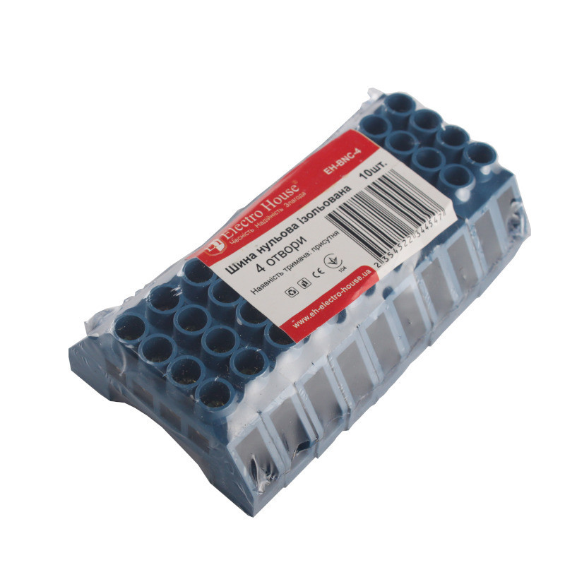 Шина нулевая изолированная, 4 отверстия Днепр - изображение 1